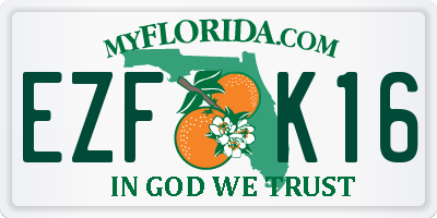 FL license plate EZFK16