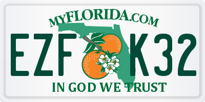 FL license plate EZFK32