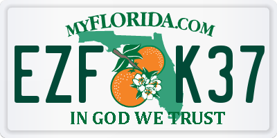FL license plate EZFK37