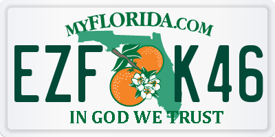 FL license plate EZFK46