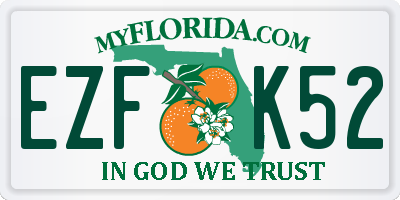 FL license plate EZFK52
