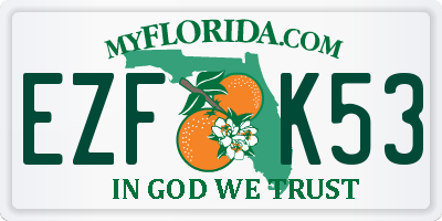 FL license plate EZFK53