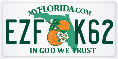 FL license plate EZFK62