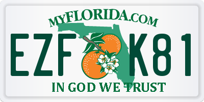 FL license plate EZFK81