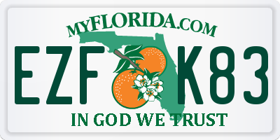 FL license plate EZFK83