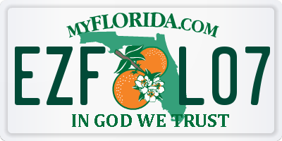 FL license plate EZFL07