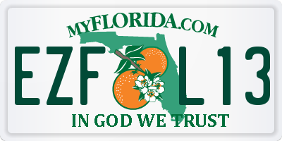 FL license plate EZFL13