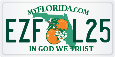 FL license plate EZFL25