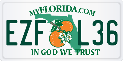 FL license plate EZFL36