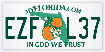 FL license plate EZFL37