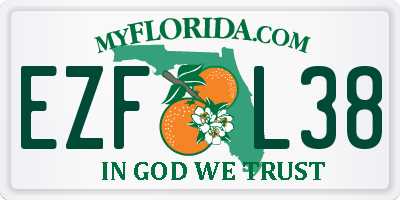 FL license plate EZFL38