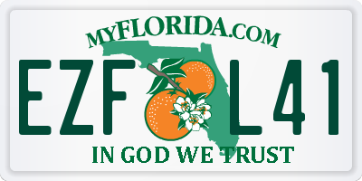 FL license plate EZFL41