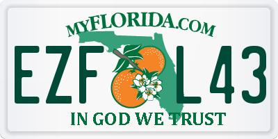 FL license plate EZFL43