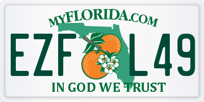 FL license plate EZFL49