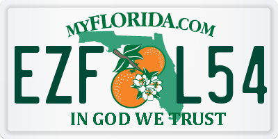FL license plate EZFL54