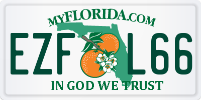 FL license plate EZFL66