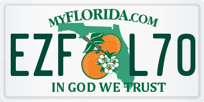 FL license plate EZFL70