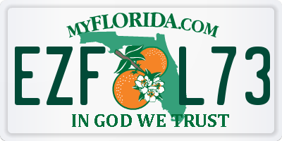 FL license plate EZFL73