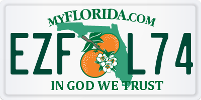 FL license plate EZFL74