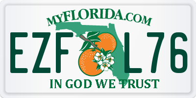 FL license plate EZFL76