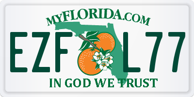 FL license plate EZFL77