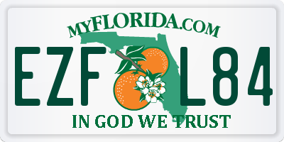 FL license plate EZFL84
