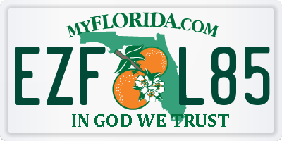 FL license plate EZFL85