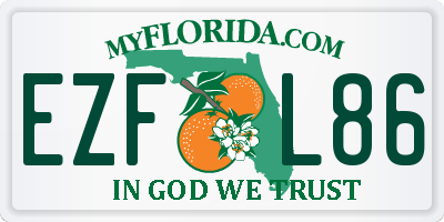 FL license plate EZFL86
