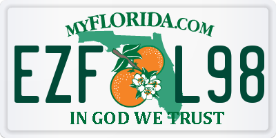 FL license plate EZFL98