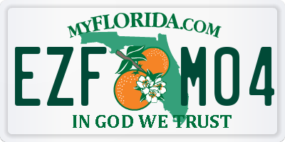 FL license plate EZFM04