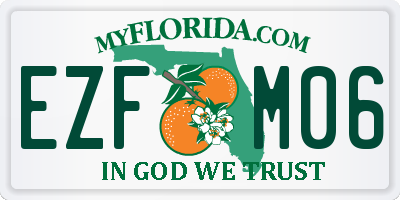 FL license plate EZFM06