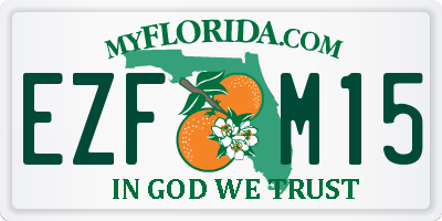 FL license plate EZFM15