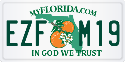 FL license plate EZFM19