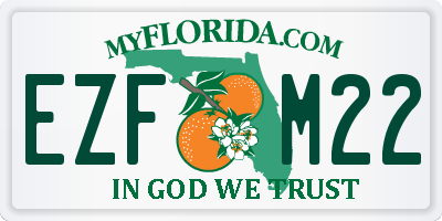 FL license plate EZFM22