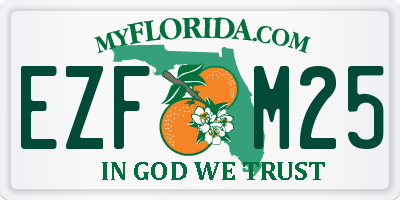 FL license plate EZFM25
