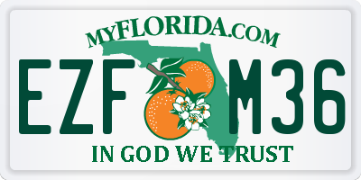 FL license plate EZFM36