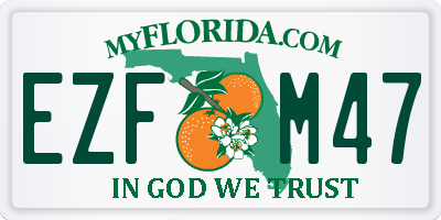 FL license plate EZFM47