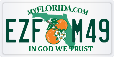 FL license plate EZFM49