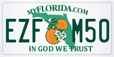 FL license plate EZFM50
