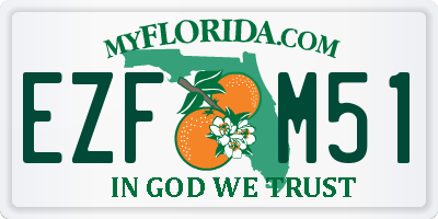 FL license plate EZFM51