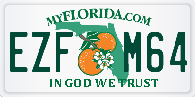 FL license plate EZFM64