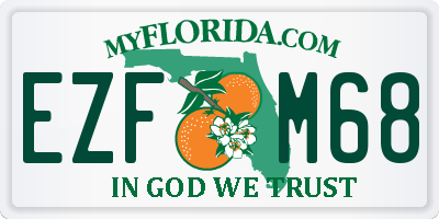 FL license plate EZFM68