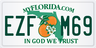 FL license plate EZFM69