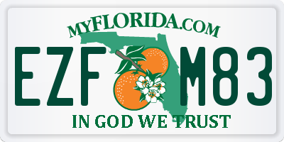 FL license plate EZFM83