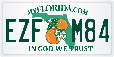 FL license plate EZFM84