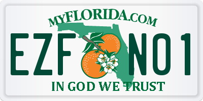 FL license plate EZFN01