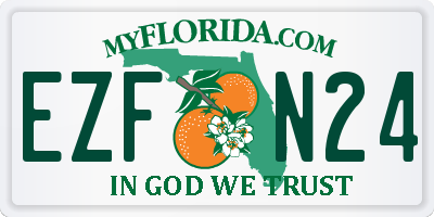 FL license plate EZFN24