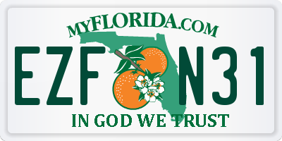 FL license plate EZFN31