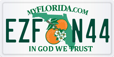 FL license plate EZFN44