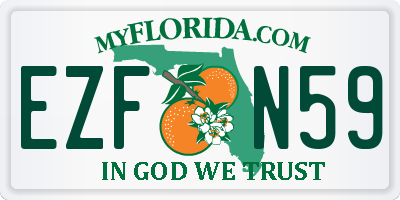 FL license plate EZFN59